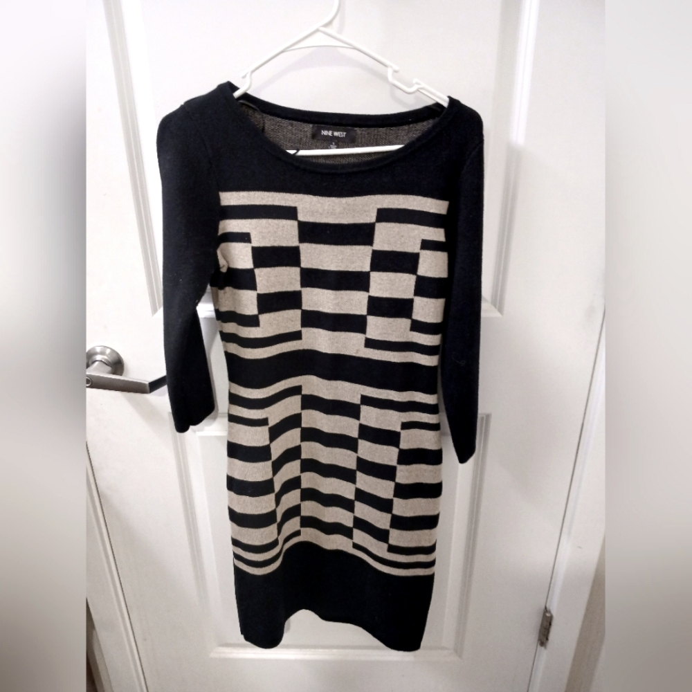 Nine West Black and Beige Dress